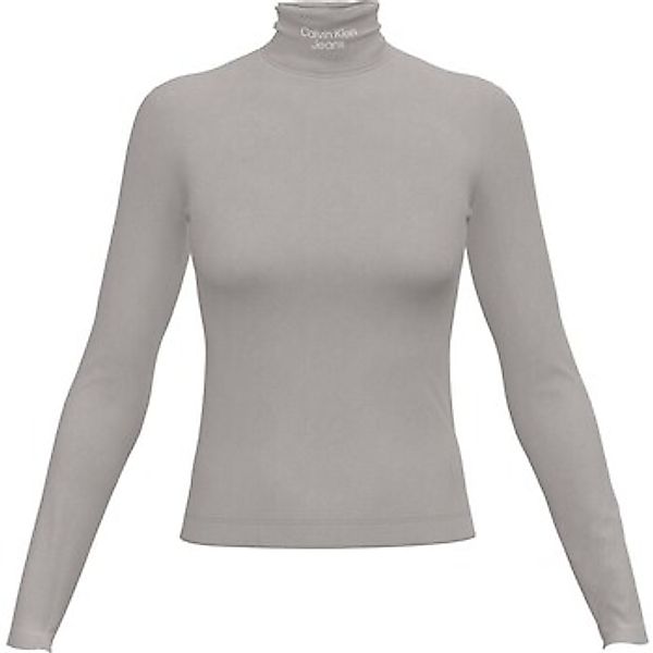 Calvin Klein Jeans  Pullover Stacked Logo LS Roll günstig online kaufen