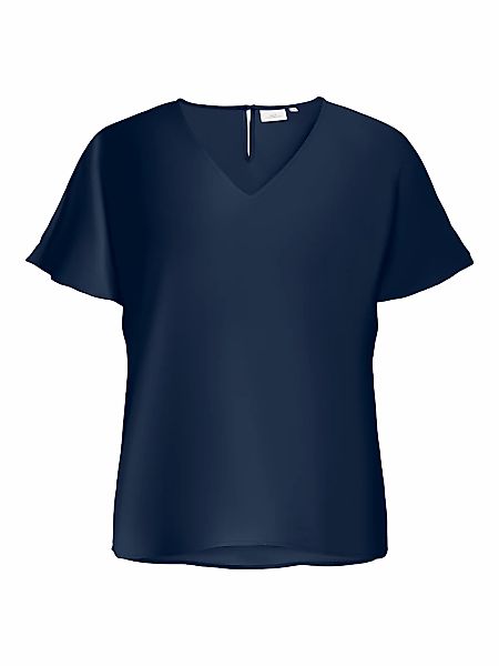 ONLY CARMAKOMA Shirtbluse "CARMETTA LIFE V-NECK SS TOP WVN NOOS" günstig online kaufen