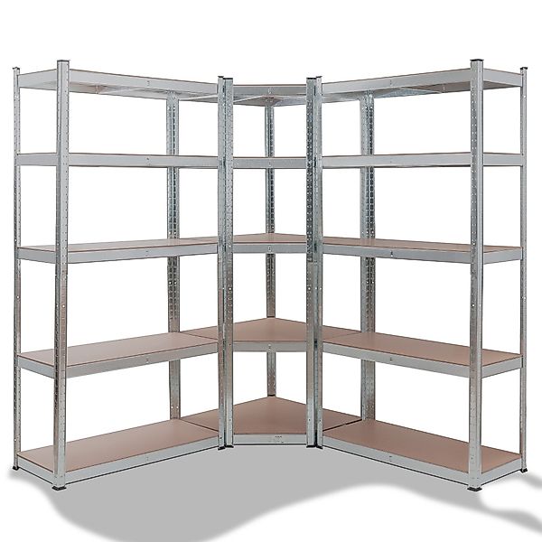 Arebos Schwerlastregal 2x 180 x 90 x 40 cm Eckregal 180 x 70 x 70 cm, je 87 günstig online kaufen