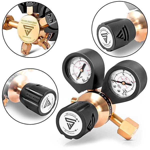 STAHLWERK Elektrowerkzeug-Set Druckminderer Gasregulator für Gasflaschen AR günstig online kaufen