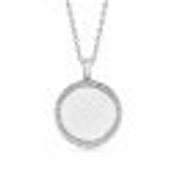 Anhänger mit Kette 925/- Sterling Silber rhodiniert Kreis Plättchen günstig online kaufen