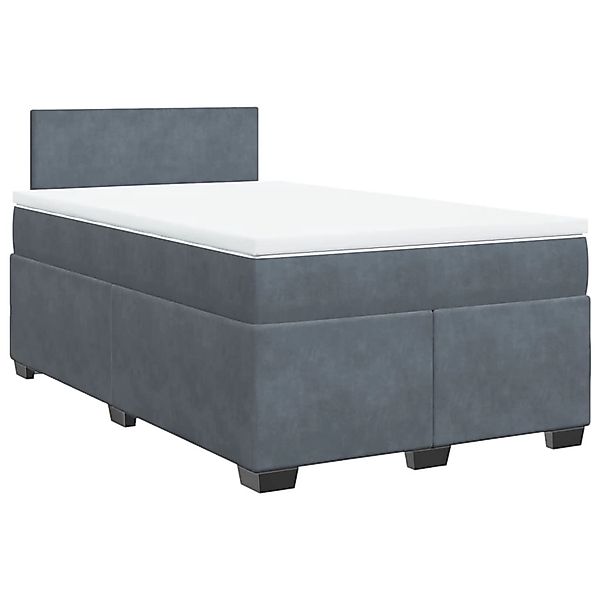 vidaXL Boxspringbett mit Matratze Dunkelgrau 120x190 cm Samt2106952 günstig online kaufen