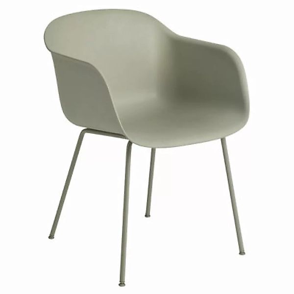 Sessel Fiber plastikmaterial grün / Beine Metall - Recycling-Kunststoff - M günstig online kaufen