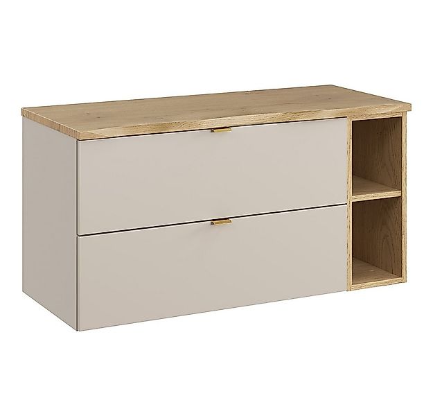 Lomadox Waschbeckenschrank DURANGO-56 100 cm breit in Kaschmir und Eiche mi günstig online kaufen