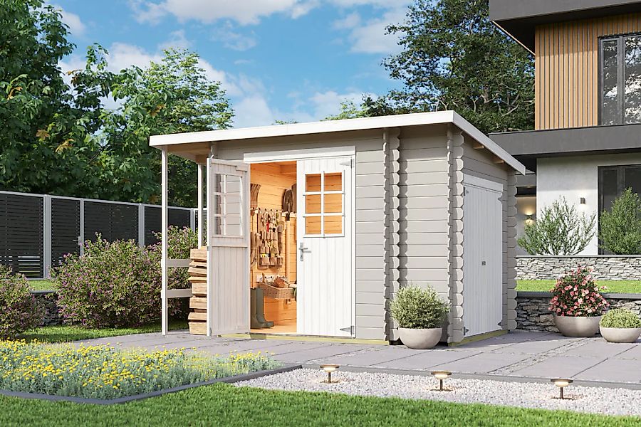 Nordic Holz Gartenhaus "Vilano 3", mit 3 getrennten Bereiche günstig online kaufen