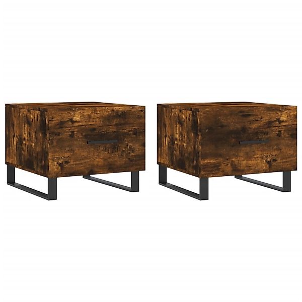 vidaXL Couchtische 2 Stk Räuchereiche 50x50x40 cm Holzwerkstoff 829455 günstig online kaufen