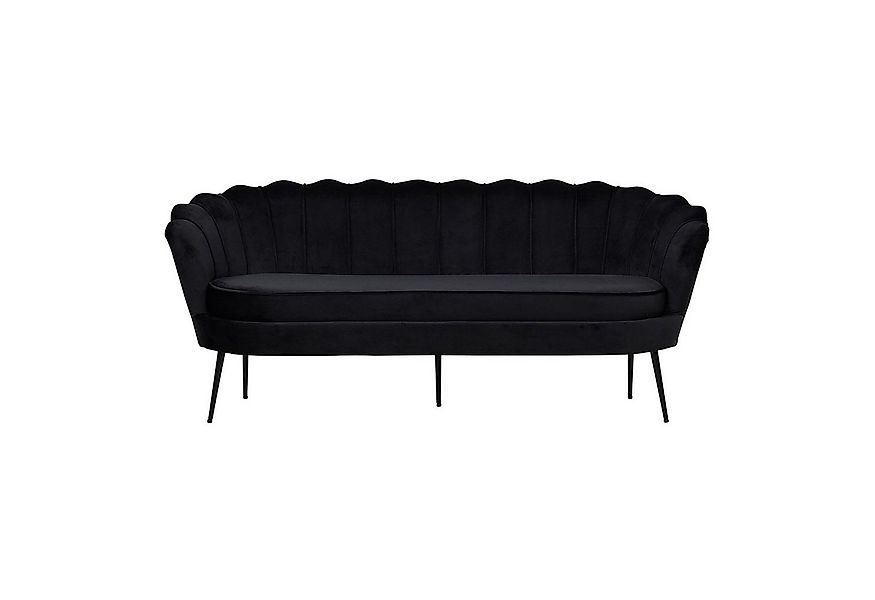 ebuy24 Sofa Nice Sofa 3 Personen velour schwarz. günstig online kaufen