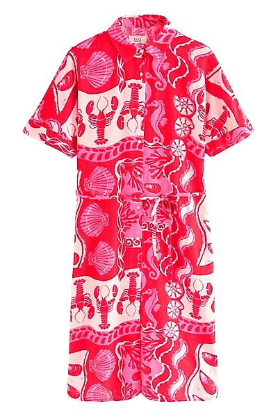 Next Midikleid Kurzärmeliges Kleid mit Bindegürtel günstig online kaufen
