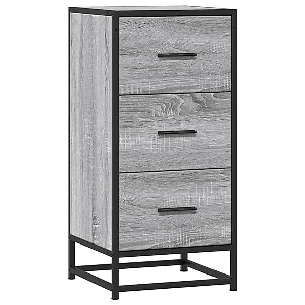 vidaXL Sideboard Grau Sonoma 35,5x35x76 cm Holzwerkstoff und Metall 848947 günstig online kaufen