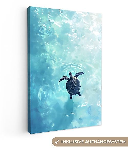 OneMillionCanvasses® Leinwandbild Schildkröte - Meer - günstig online kaufen