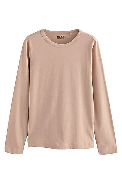 Next Langarmshirt Langärmeliges Rundhalsoberteil aus 100 % Baumwolle (1-tlg günstig online kaufen