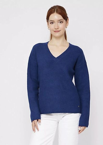 VICCI Germany V-Ausschnitt-Pullover aus Baumwoll-Woll-Mix günstig online kaufen