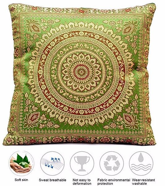 Ruwado Dekokissen - Handgefertigt Kissenbezug aus Indische Banarasi Seide - günstig online kaufen