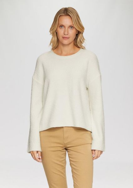 s.Oliver Rundhalspullover Casual (1-tlg) Bouclé, Rollsaum, günstig online kaufen