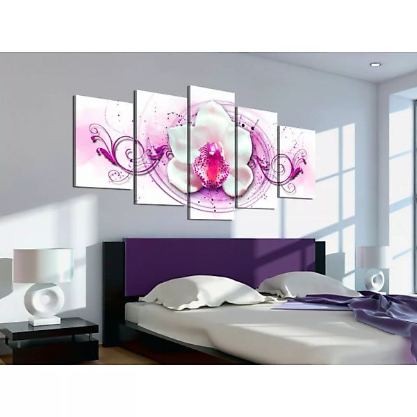 Bild auf Leinwand Orchidee - rosa und expressiv XXL günstig online kaufen