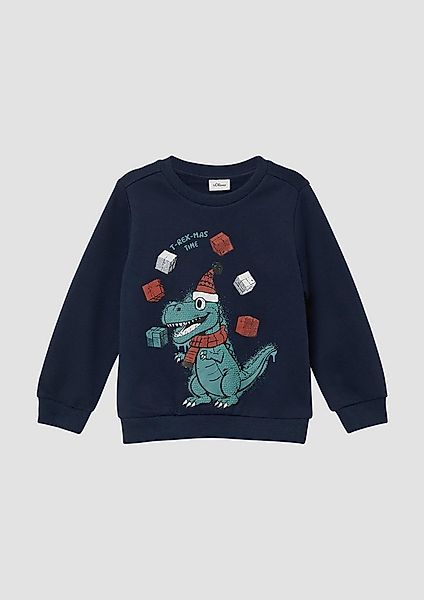 s.Oliver Sweatshirt Sweatshirt Kuscheliges Sweatshirt mit X-Mas-Frontprint günstig online kaufen