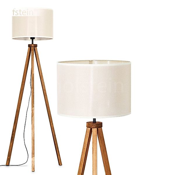 hofstein Stehlampe Stehlampe aus Holz/Stoff in günstig online kaufen