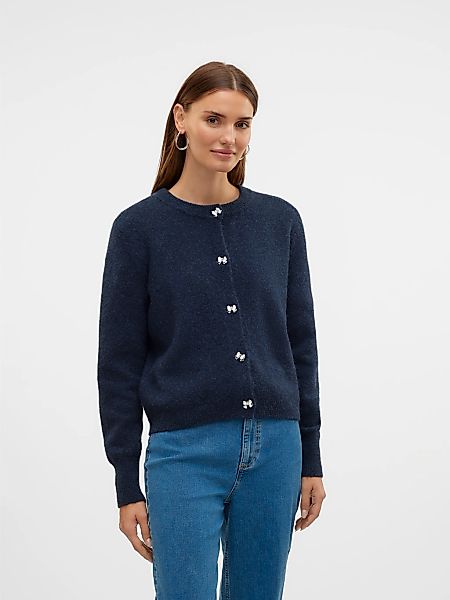 Vero Moda Strickjacke "VMFIONA LS SHORT BUTTON CARDIGAN GA BOO" mit Wolle u günstig online kaufen