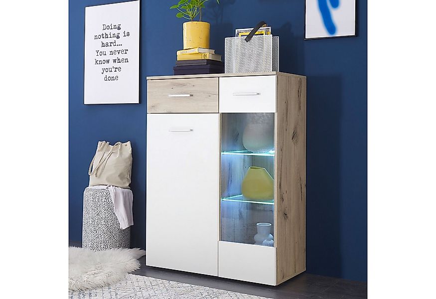 Bega Consult Stauraumvitrine Vitrine BZ5095 halbhoher Schrank in Viking Eic günstig online kaufen