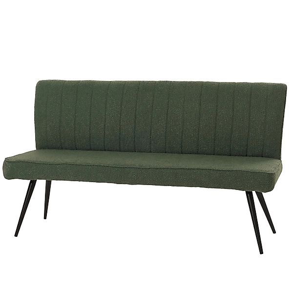 BERLINLODGE Sitzbank 90x160x60cm Sitzhöhe 48cm Rückenlehne Stoff/Textil Bou günstig online kaufen