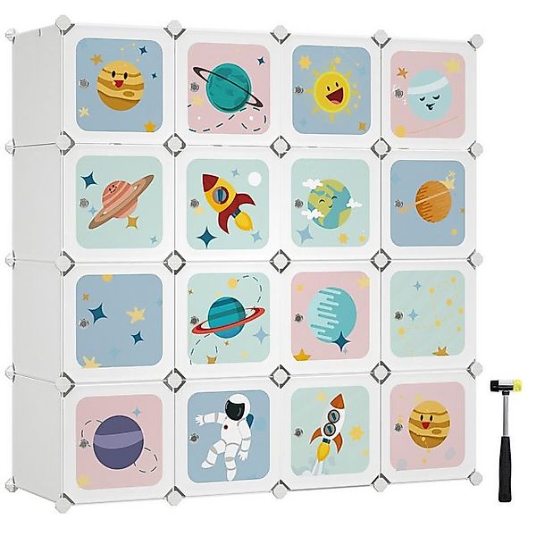SONGMICS Kinderkleiderschrank Kinderregal Schuhregal aus Kunststoff, günstig online kaufen
