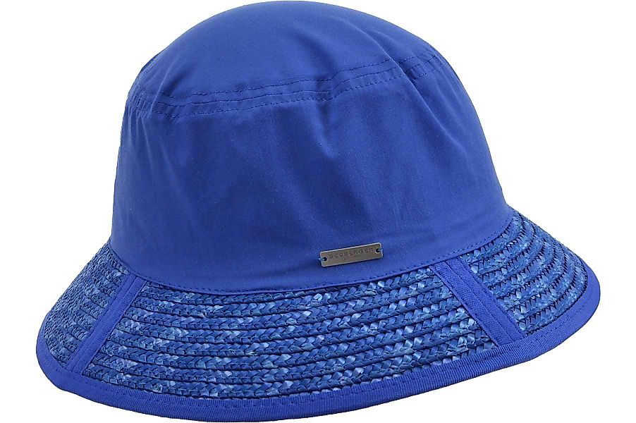 Seeberger Sonnenhut Strohborte Fischerhut mit Stoffkopf günstig online kaufen