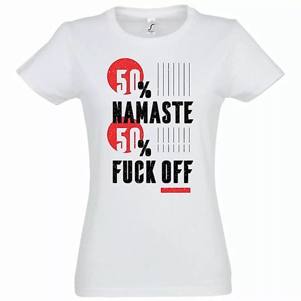 Youth Designz Print-Shirt "50% F*ck, 50%" Namaste Damen T-Shirt mit modisch günstig online kaufen