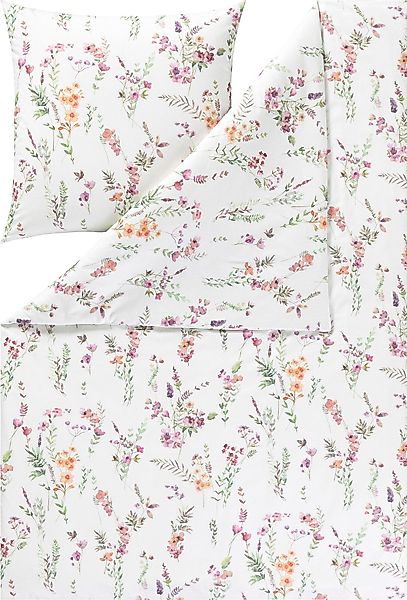 Estella Bettwäsche Bettwäsche "Millefleur", Biber, Kuschelflanell günstig online kaufen