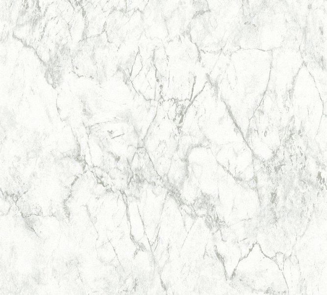 Bricoflor Marmor Tapete Weiß Grau Vlies Marmortapete Elegant Ideal für Küch günstig online kaufen
