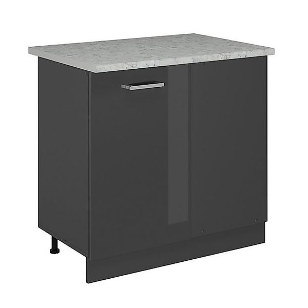 Vicco Eckunterschrank R-Line, Anthrazit Hochglanz/Anthrazit, 86 cm AP Marmo günstig online kaufen