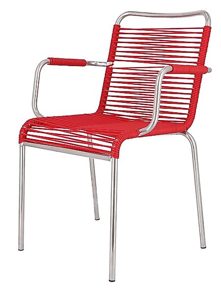 Fiam Stuhl Spaghetti aus Aluminium, Rot günstig online kaufen