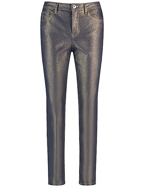 Taifun 5-Pocket-Jeans - glänzende Jeans - glitzernde Hose - festliche Jeans günstig online kaufen