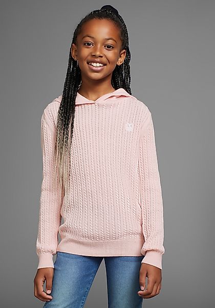 DELMAO Kapuzenpullover Zopf-Strickpullover aus Feinstrick aus günstig online kaufen