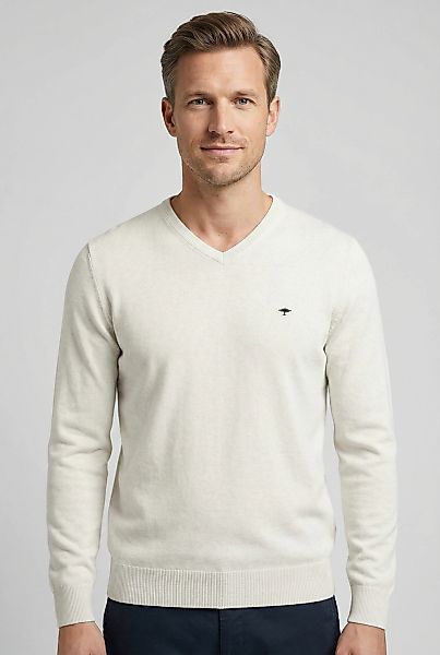 FYNCH-HATTON Strickpullover aus Baumwolle, mit V-Ausschnitt, hüftbedeckende günstig online kaufen