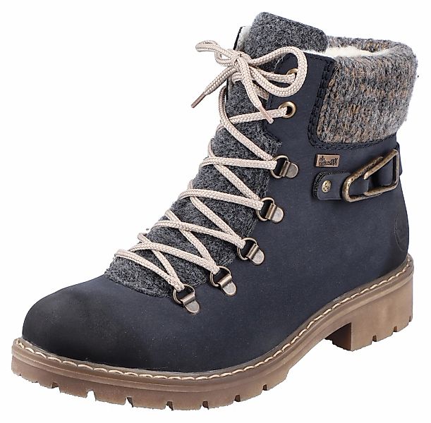 Rieker Winterstiefelette, Winterboots, Schnürboots mit Strickrand und Rieke günstig online kaufen