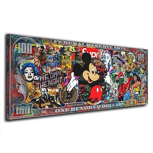 Artedinoi Leinwandbild Dollar Pop Art Maus günstig online kaufen