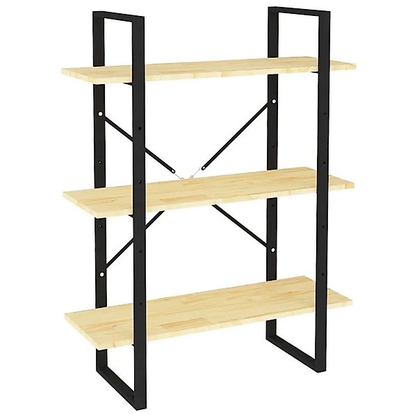 vidaXL Bücherregal 3 Böden 80x30x105 cm Massivholz Kiefer 806532 günstig online kaufen