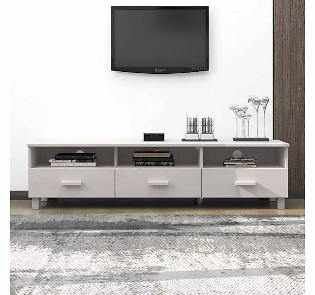furnicato TV-Schrank HAMAR Weiß 158x40x40 cm Massivholz Kiefer günstig online kaufen