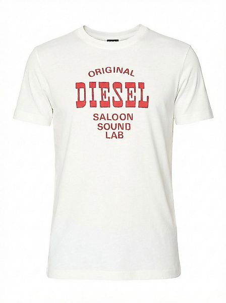 Diesel Rundhalsshirt Slim Fit - Weiß - T-DIEGOR-E12 141 günstig online kaufen