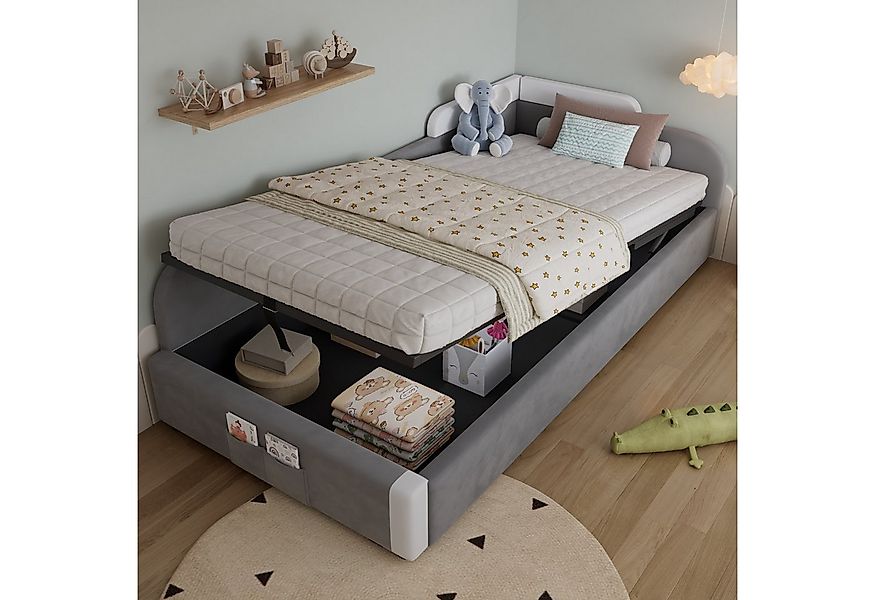 REDOM Schlafsofa mit Erhöhter Weicher Zaun, Hydraulischem Stauraum, 90x200c günstig online kaufen