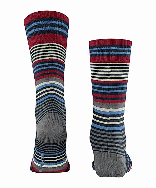Burlington Stripe Herren Socken, 40-46, Blau, Streifen, Schurwolle, 21057-6 günstig online kaufen