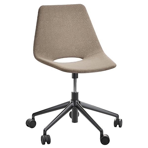 THONET S 661 PVDR Formholz-Stuhl | vollgepolstert | Fußkreuz schwarz mit Ro günstig online kaufen