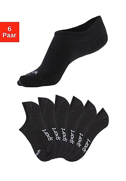 Bench. Sneakersocken, (Packung, 6 Paar), nicht sichtbar in Sneakern günstig online kaufen