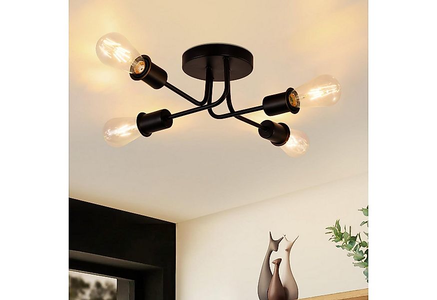 ZMH Deckenleuchte Deckenleuchte Deckenlampe E27 für Wohnzimmer Retro Design günstig online kaufen