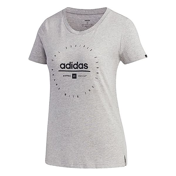 Adidas Clock Kurzärmeliges T-shirt S Medium Grey Heather / Black günstig online kaufen