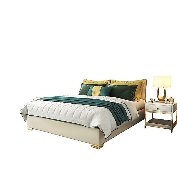 Xlmoebel Bett Traditionelles Schlafzimmer-Bett in Weiß mit Textil (1-tlg., günstig online kaufen