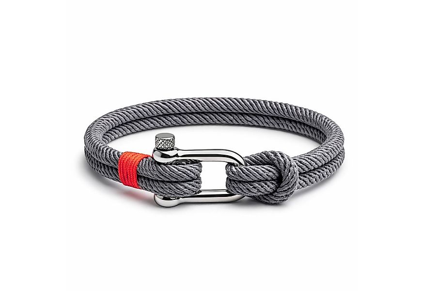 UNIQAL.de Armband Maritimes Segeltau-Armband mit Edelstahl-Schäkel – nautis günstig online kaufen