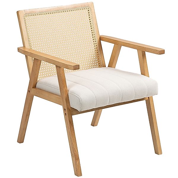 HOMCOM Relaxsessel für Wohn- oder Schlafzimmer, Rattansessel mit Rattanrück günstig online kaufen