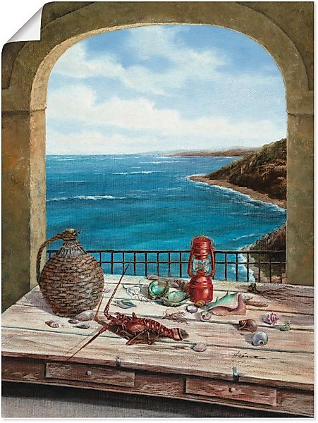 Artland Wandbild "Stillleben am Meer", Fensterblick, (1 St.), als Alubild, günstig online kaufen