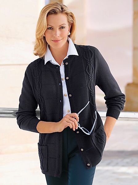 Classic Basics Ajourstrickjacke günstig online kaufen